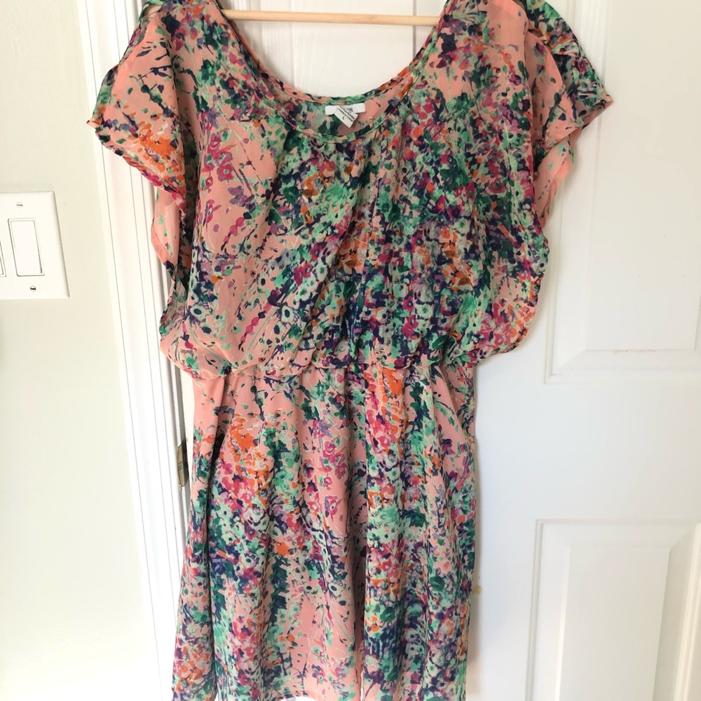 Size Lg-Bar III Floral Mini- Dress